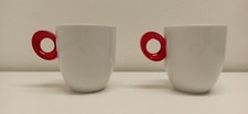Set tazze mug GUZZINI manico rosso