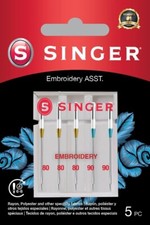 Singer Ricamo Aghi embroidery ASST 80/12, 90/14 5pz