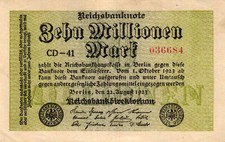 Ro 105a 10 Mio Mark 1923 FZ:CD BZ:41 aUNC