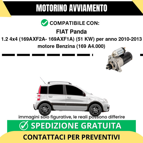Motorino avviamento fiat panda - fiat,