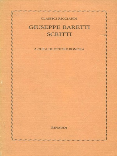 Scritti baretti giuseppe - scritti,
