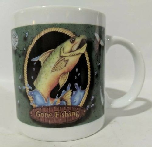 Gone fishing coffee tea mug - coffee,