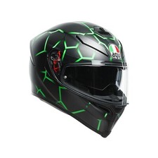 CASCO INTEGRALE AGV K5 S VULCANUM VERDE KAWASAKI MOTO 4 SHARP FIBRA+PINLOCK.