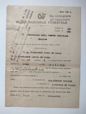 MILIZIA NAZIONALE FORESTALE PROCESSO VERBALE DEL 1931 - VERNIO