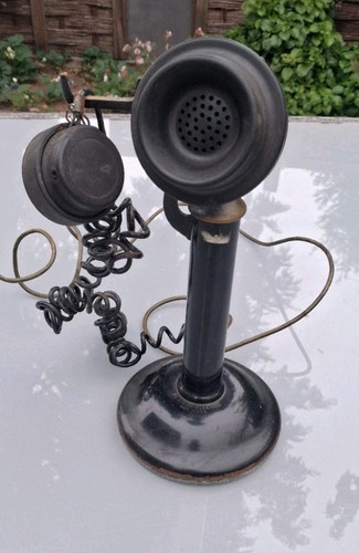 Antico telefono candelabro - telefono, "candelabro"