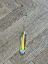 Ciondolo Modernariato Cristallo Vetro Murano Muti Colorato su Catena Argento