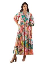Maxi abito donna stampato boho