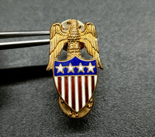 Spilla Aquila e Scudo USA Stati Uniti d'America - American Eagle - Smaltata