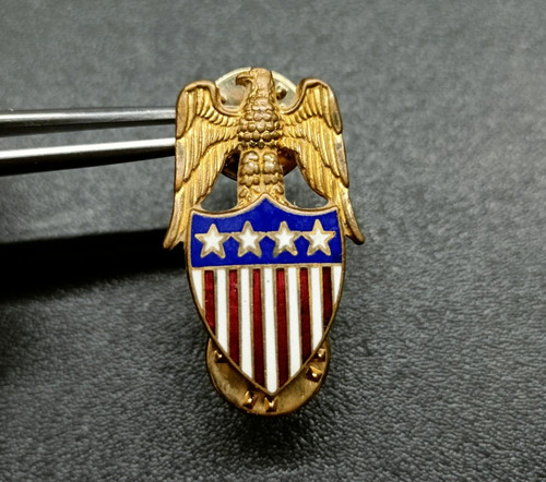 Spilla aquila scudo usa - e,