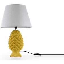 LAMPADA LUMETTO CON DESIGN A PIGNA CON BASE IN COLORE GIALLO 52 CM