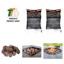 7 libbre Sacchetto di Rocce di Lava Naturale per BBQ da Esterno Cottura, Bruciatore Grill, Fuoco P...