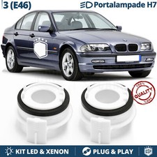 Coppia ADATTATORI PER Bmw serie 3 E46 montaggio KIT LED H7/ xenon Portalampada