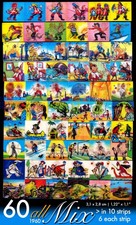 60 VARI VUE GOMMA DA MASTICARE SFARFALLIO IMMAGINI OSCILLANTI in 10 STRIPS USA 1960 LENTICOLARE