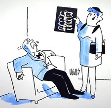 Umorismo - Stampa Guy VALLS: Colpo di Fortuna, Disegno Originale Firmato