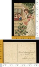 V2414] BUON NATALE - ANGELO PORTA GIOCATTOLI A BAMBINI - RILIEVO