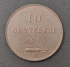 SAN MARINO 10 CENTESIMI LIRE 1875 1893 1894 MB BB FDC SCEGLI ANNO CONSERVAZIONE