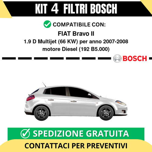 Kit bosch filtri tagliando - filtri,