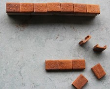 MATTONI DAVANZALE ANTICHIZZATI PER PRESEPE E MINIATURE ROSSO MATTONE 15 PZ