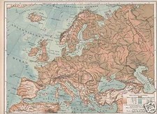 Europa Höhenprofil Gebirge