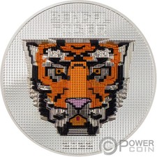 BENGAL TIGER Beloved Building Blocks 5 oz moneta argento 20$ Palau 2022