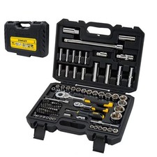 Stanley Cassetta valigetta chiavi a bussola 1/4" e 1/2" 96 attrezzi utensili