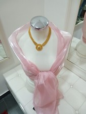 Stola organza Rosa cangiante