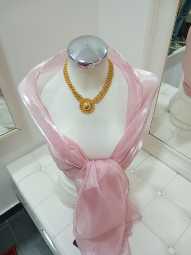 Stola organza rosa - organza, cangiante