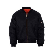 Giacca Aviatore Bomber MA-1 Nero Reversibile Arancione