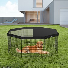 VEVOR Recinti per Cani Pieghevole 8 Pannelli 61 cm con Copertura Interno Esterno