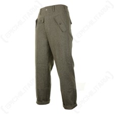 WW2 Pantalone tedesco M44 campo grigio lana uniforme rievocazione seconda guerra mondiale