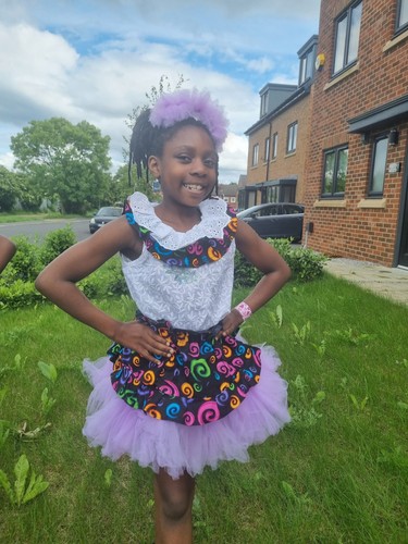 Abito bambina stampa africana