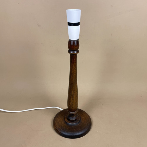Wood lamp round - wooden, base