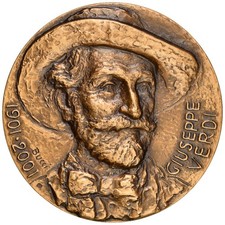 Medaglia Giuseppe Verdi, Compositore, Centenario della Morte, 2001, G. Bucci