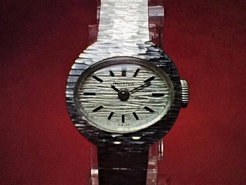 Bulova almond shaped - almond-shaped, two-hand
