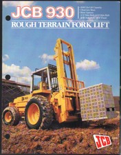  JCB "930" Rough Terrain Fork Lift Brochure Leaflet