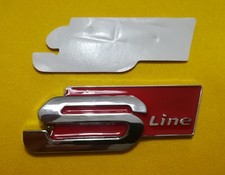 STEMMA PER AUDI S LINE POSTERIORE ROSSO LUCIDO A1 2 3 4 5 6 Q s-line FREGIO LOGO