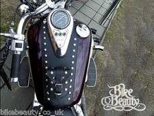 Kawasaki Vulcan VN 800 En 500 Serbatoio IN Pelle Copertura Imbottitura Strap Bra