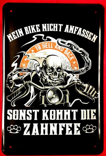 Blechschild 20x30 bike - blechschild,