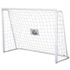 HOMCOM Rete da Calcio da Giardino con Bersaglio Centrale e Pali Bianca