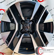 4 CERCHI IN LEGA ORIGINALI R16 PEUGEOT 208 NEW, 2008 NEW NERO LUCIDO DIAMANTATO