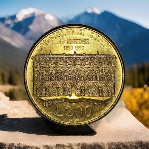 Moneta 200 lire consiglio - da,