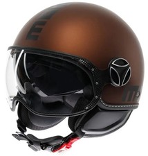 CASCO MOTO JET MOMO DESIGN FGTR EVO DOPPIA VISIERA ESPRESSO BLACK MATT TG XL