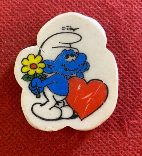 Puffo innamorato gomma - puffo,