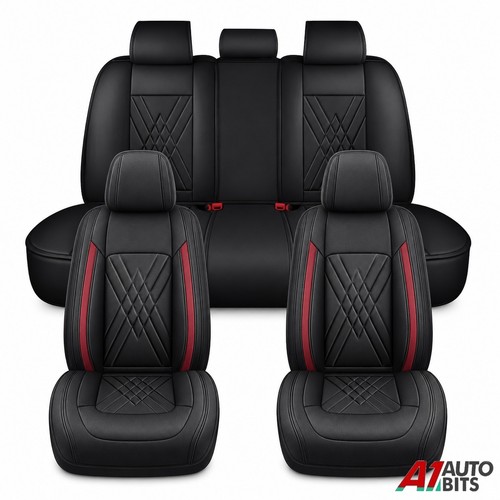 Nero rosso ecopelle set - rosso,