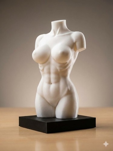 Busto scultura donna fitness - scultura,