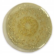 Porta torte in vetro giallo