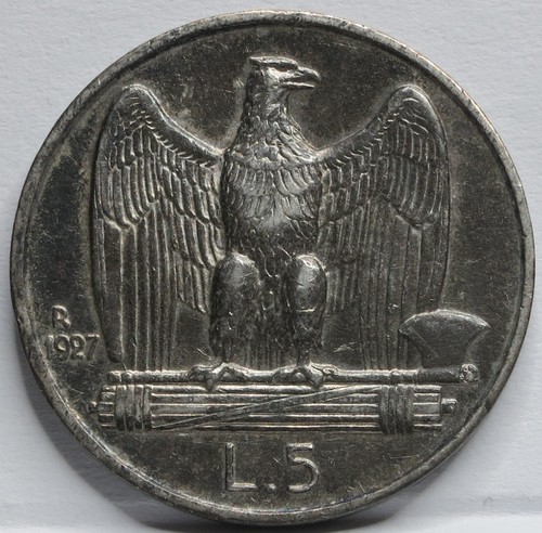 Italia lire 1927 - 5, xf