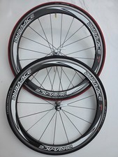 SET RUOTE SHIMANO DURA ACE C50 WH7850 CARBONIO, clincher, freno cerchio, buone condizioni