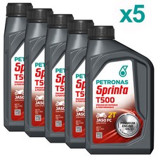 Olio Motore Moto Miscela Scooter 2 Tempi Semi Sintetico PETRONAS Sprinta T500 5L
