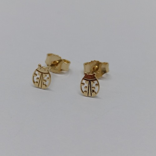 Orecchini bottone coccinella - orecchini,